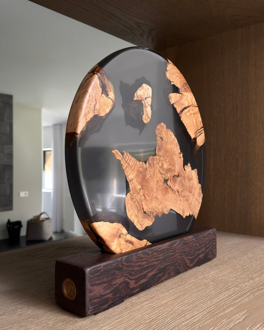 Olive wood and epoxy piece